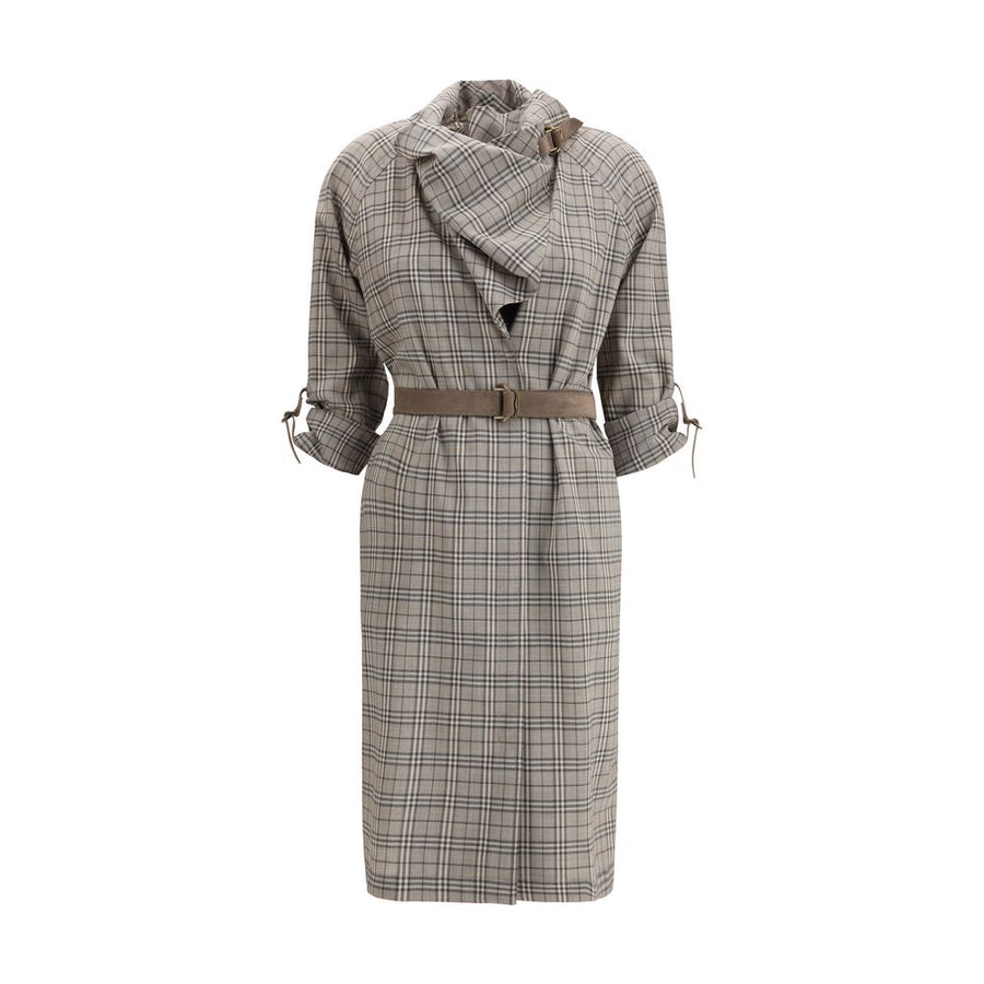 Burberry Gray Wool Casual Dress