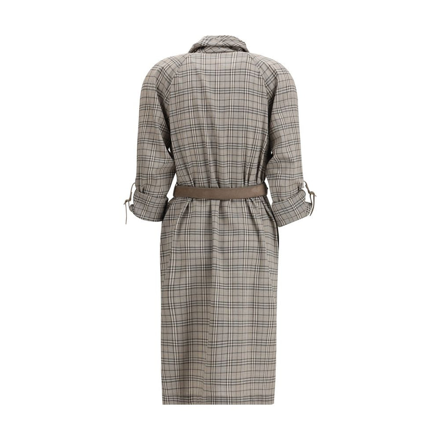 Burberry Gray Wool Casual Dress