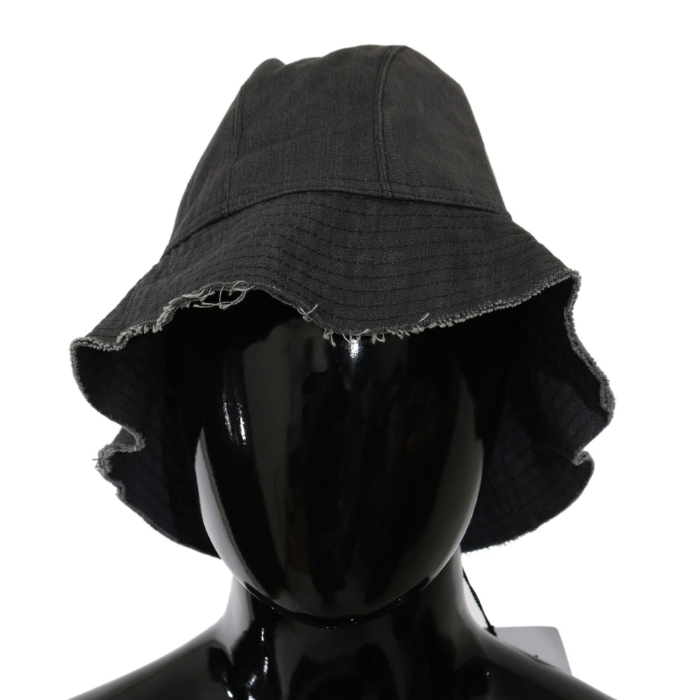Costume National Black Washed Wide Brim Outdoor Bucket Hat