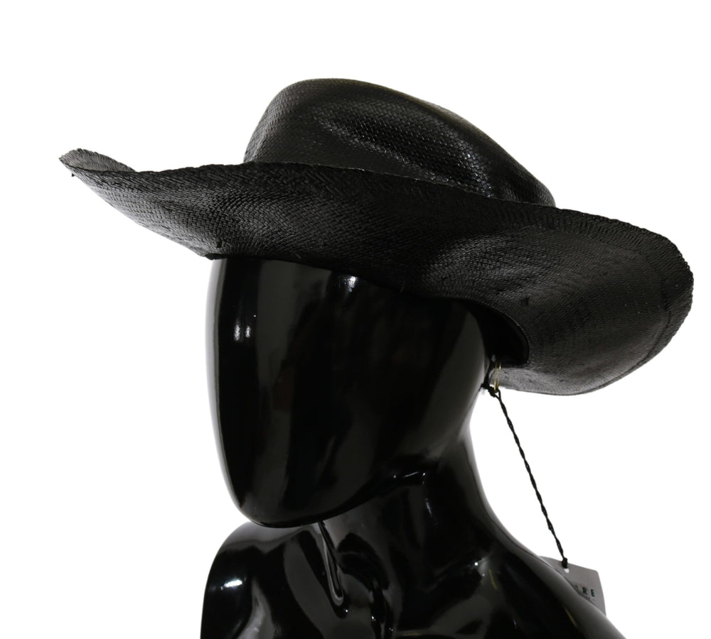 Costume National Black Wide Brim Cowboy Solid Hat