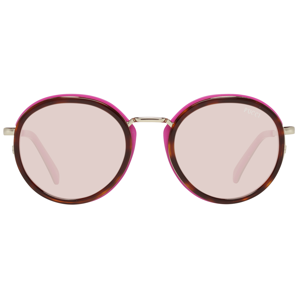 Emilio Pucci Brown Metal & Plastic Sunglasses