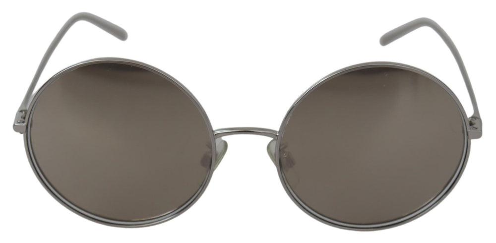 Dolce & Gabbana Silver Plated Round Gray Le nses Women Sunglasses