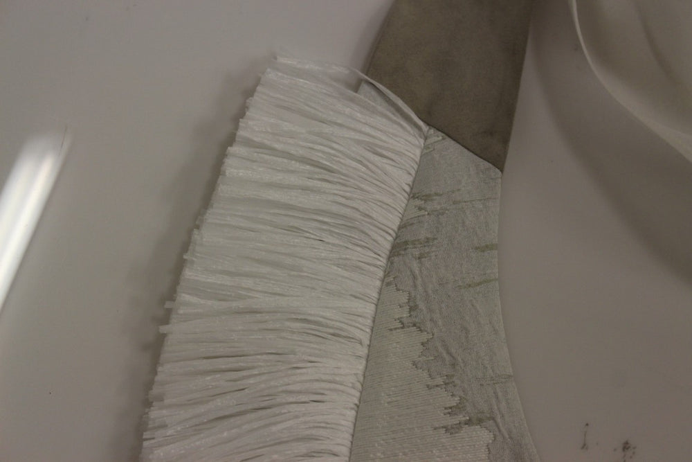 Arzu Kaprol White Lashes Open Back Vest Jacket