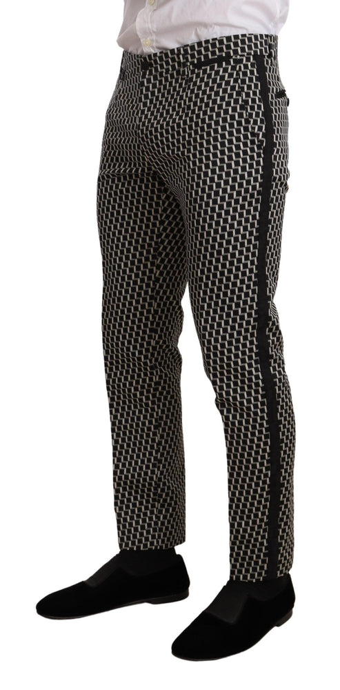 Dolce & Gabbana Black White Check 3 Piece Set MARTINI Suit