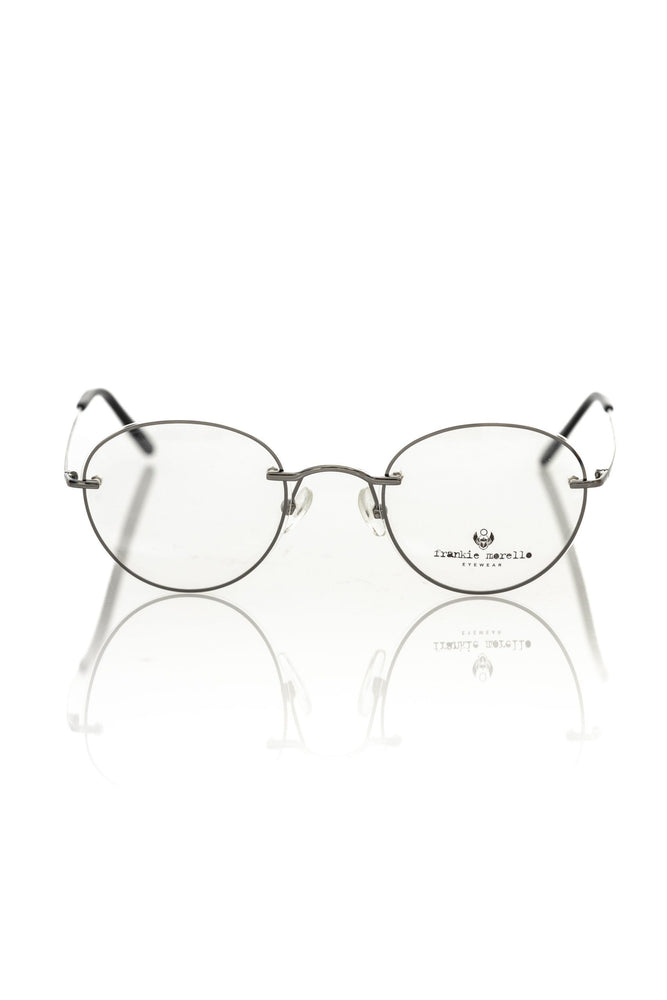 Frankie Morello Gray Metallic Men's Eyeglass Frame