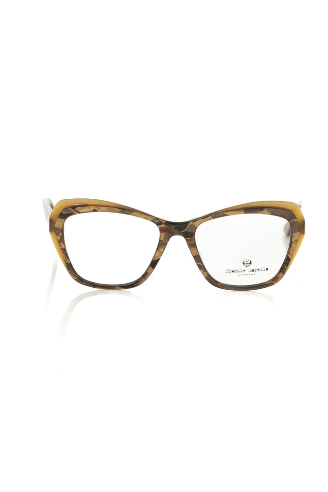 Frankie Morello Beige Acetate Women's Eyeglass Frame