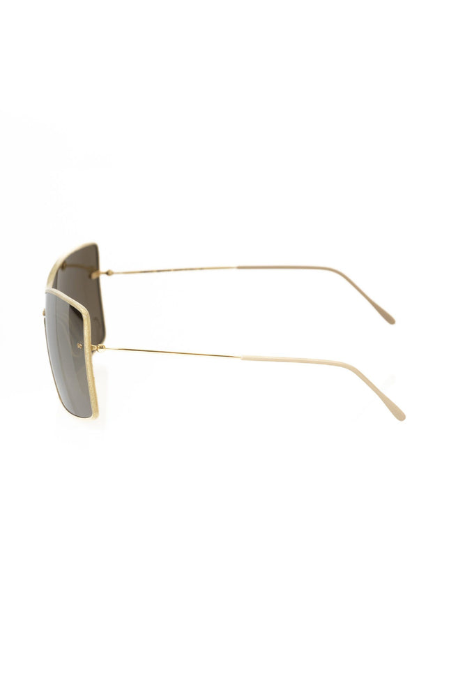 Frankie Morello Gold Metallic Fiber Women Sunglasses