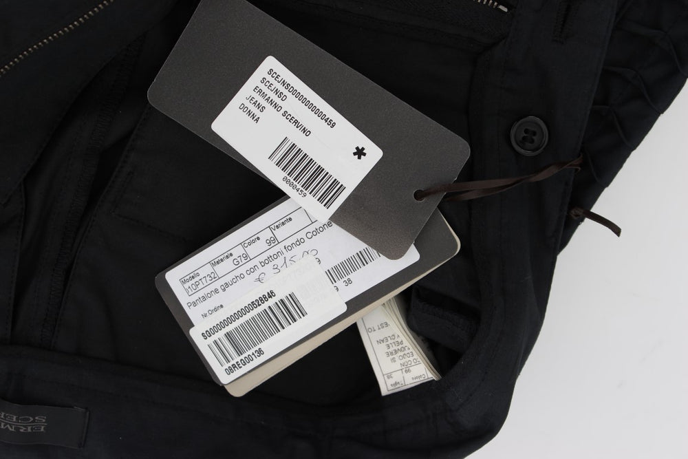 Ermanno Scervino Blue Cotton 3/4 Length Pants