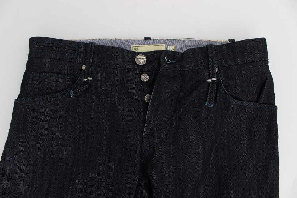 Acht Blue Cotton Regular Straight Fit Jeans