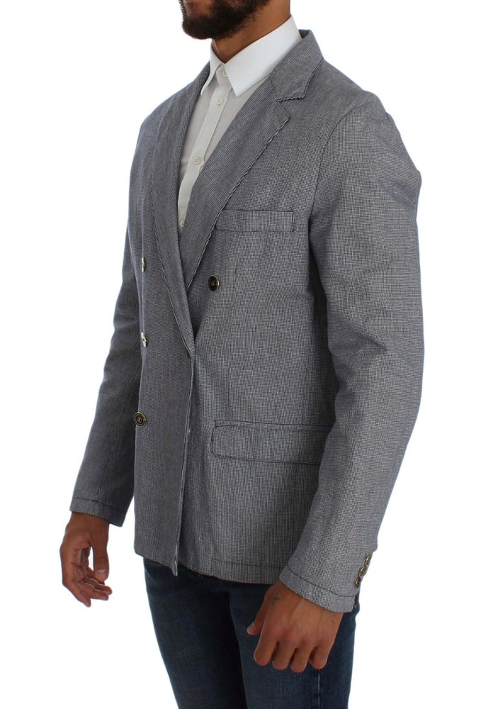 Master Coat Blue Double Breasted Regular Fit Blazer