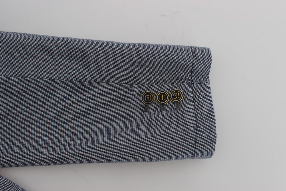 Master Coat Blue Double Breasted Regular Fit Blazer