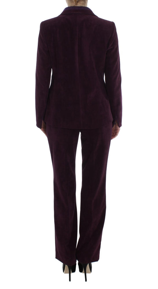 BENCIVENGA Purple Wool Suit T-Shirt Set