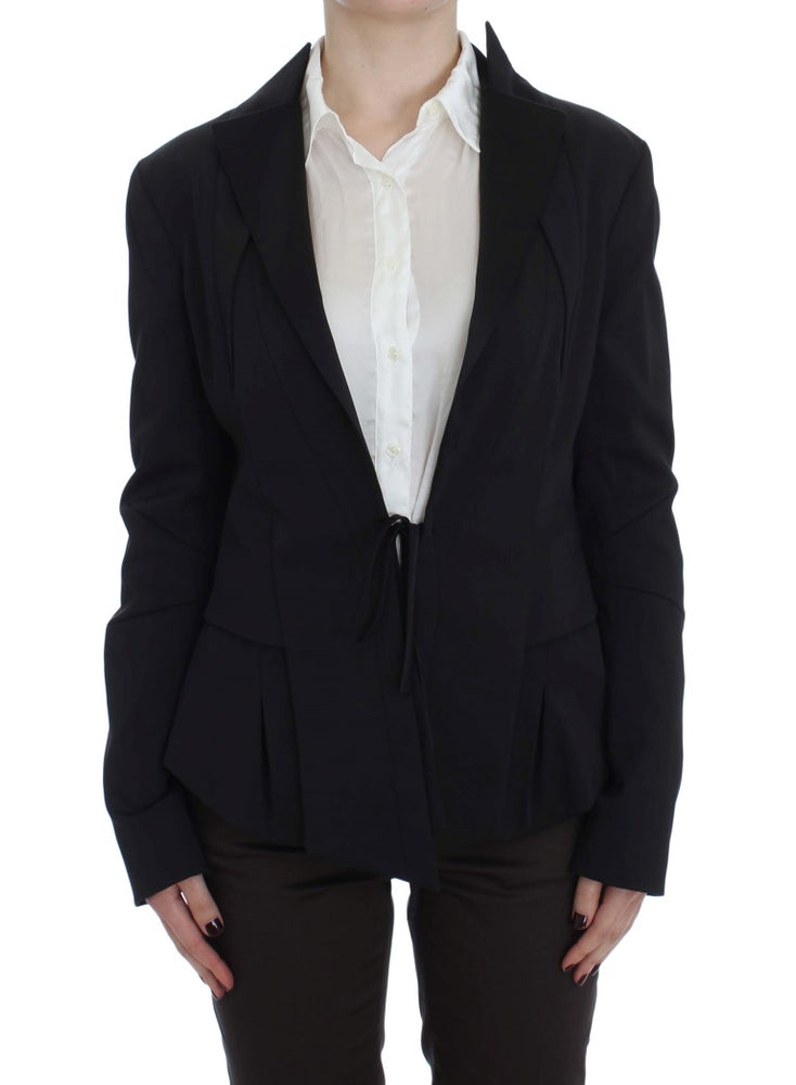 Exte Black Stretch Single Breasted Blazer Jacket