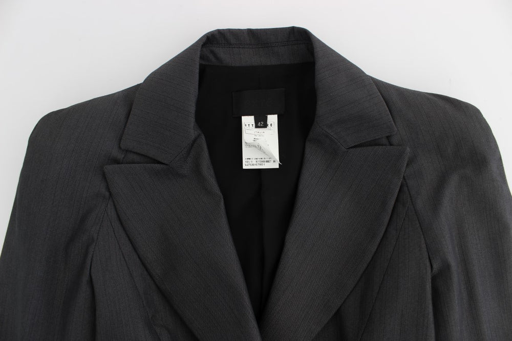 Exte Gray One Button Two Piece Suit