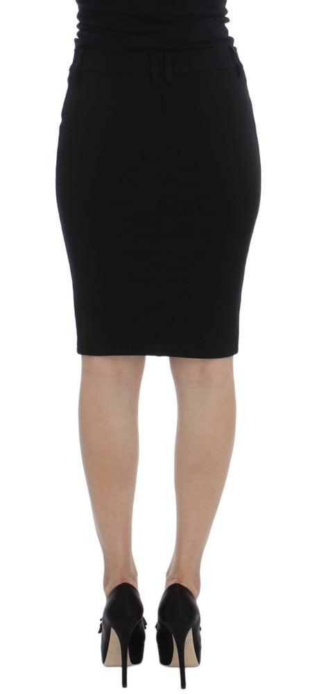 PLEIN SUD Black Straight Pencil Skirt
