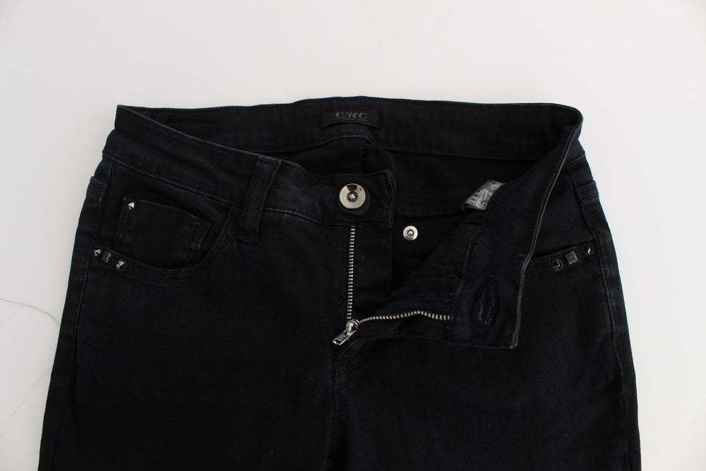 Costume National Black Cotton Slim Fit Denim Jeans