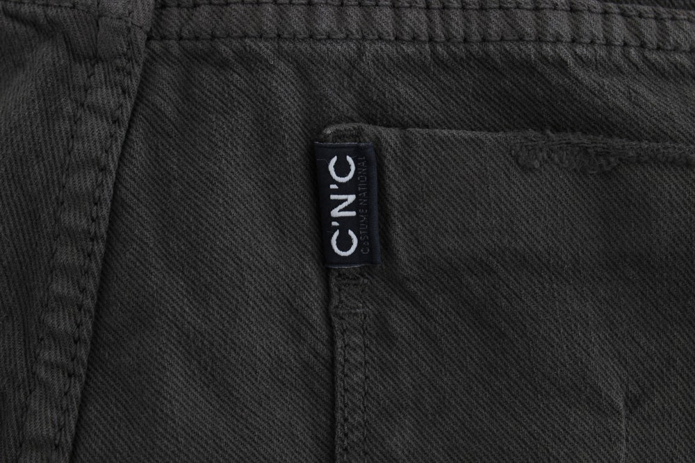 Costume National Green Cotton Blend Slim Fit Jeans