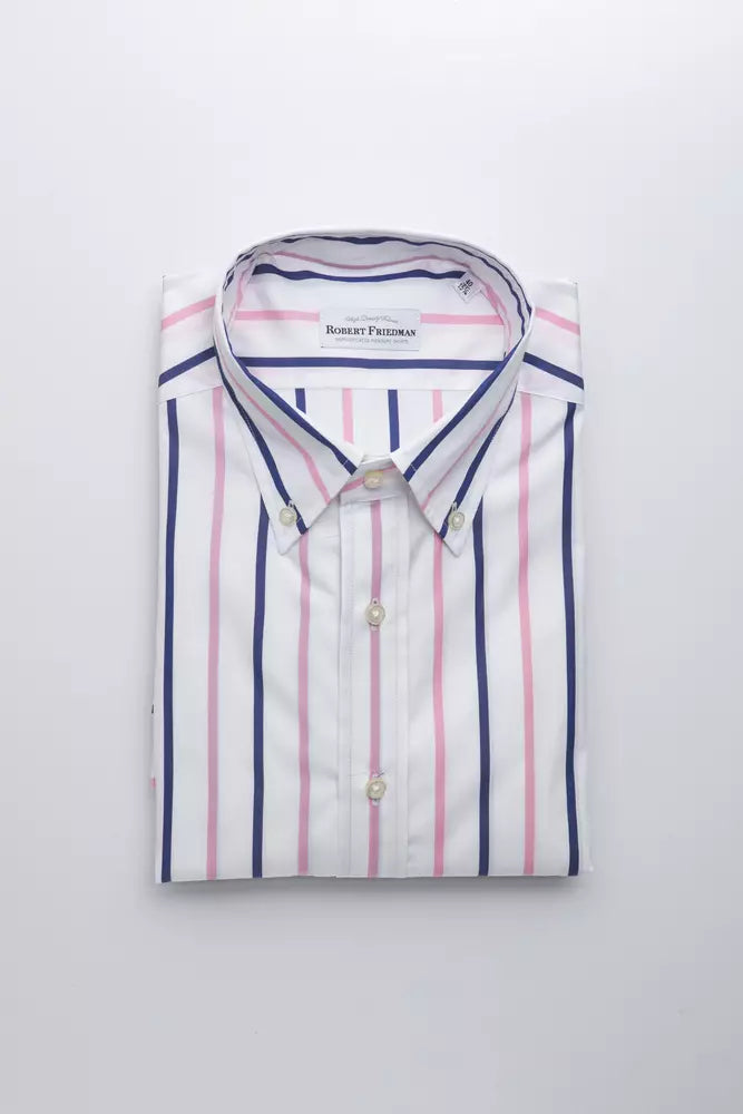 Robert Friedman White Cotton Men's Shirt