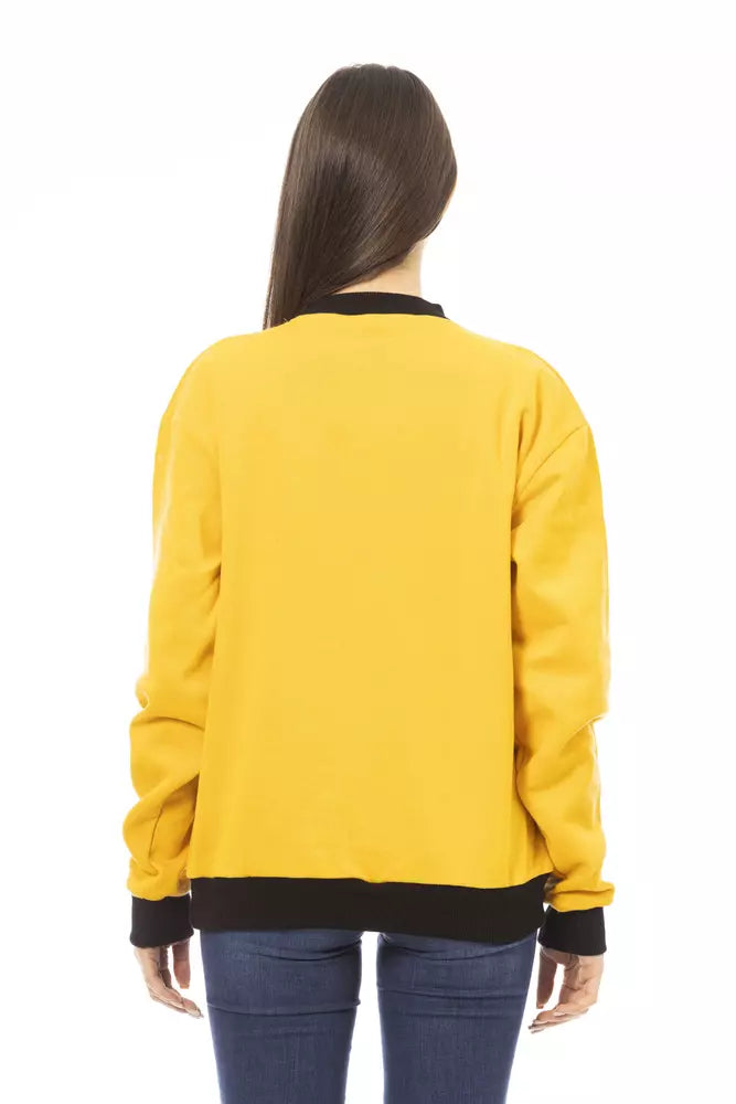Baldinini Trend Yellow Cotton Women Hoodie