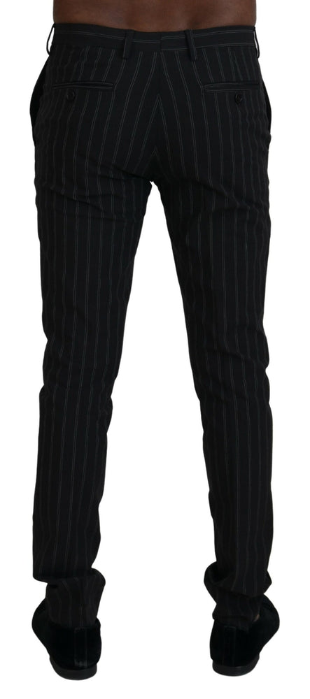 BENCIVENGA Black Stripes Viscose Dress Pants