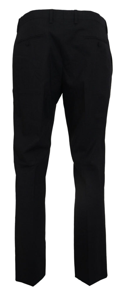 Dolce & Gabbana Gray Wool Stretch Dress Formal Slim Fit Pant
