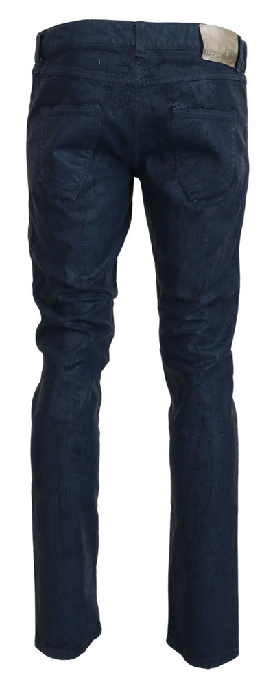Exte Blue Cotton Tapered Slim Fit Men Casual Denim Jeans