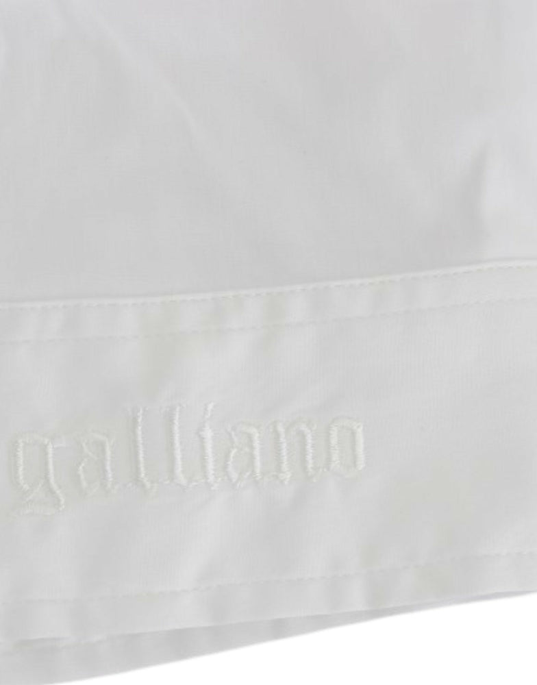 John Galliano White Cotton Shirt Top