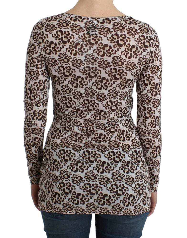 Cavalli Brown longsleeved lace top