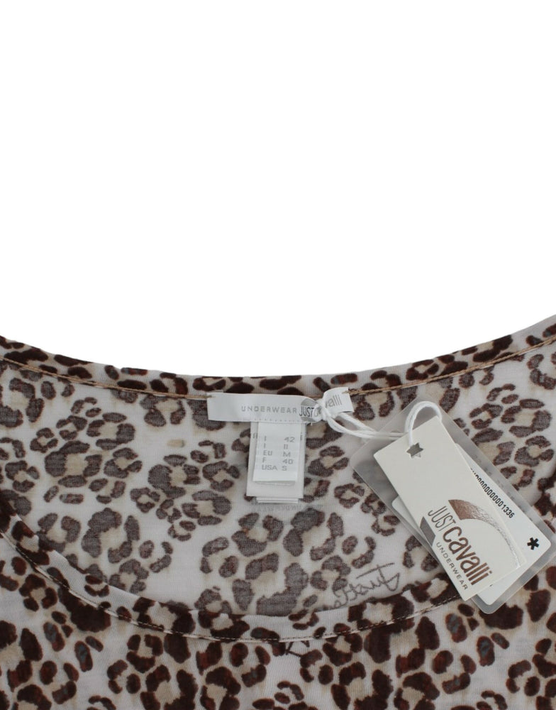 Cavalli Brown longsleeved lace top