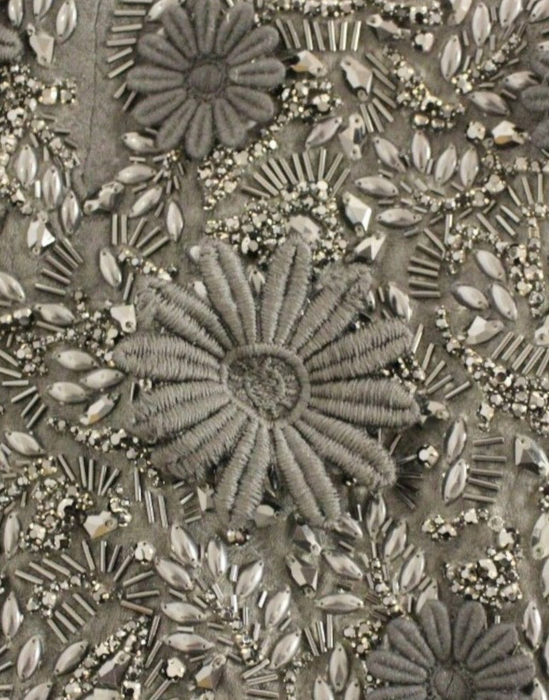 Dolce & Gabbana Black floral crystal embedded dress