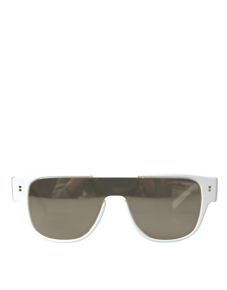 Dolce & Gabbana White Acetate Mirror Lenses DG4356 Sunglasses