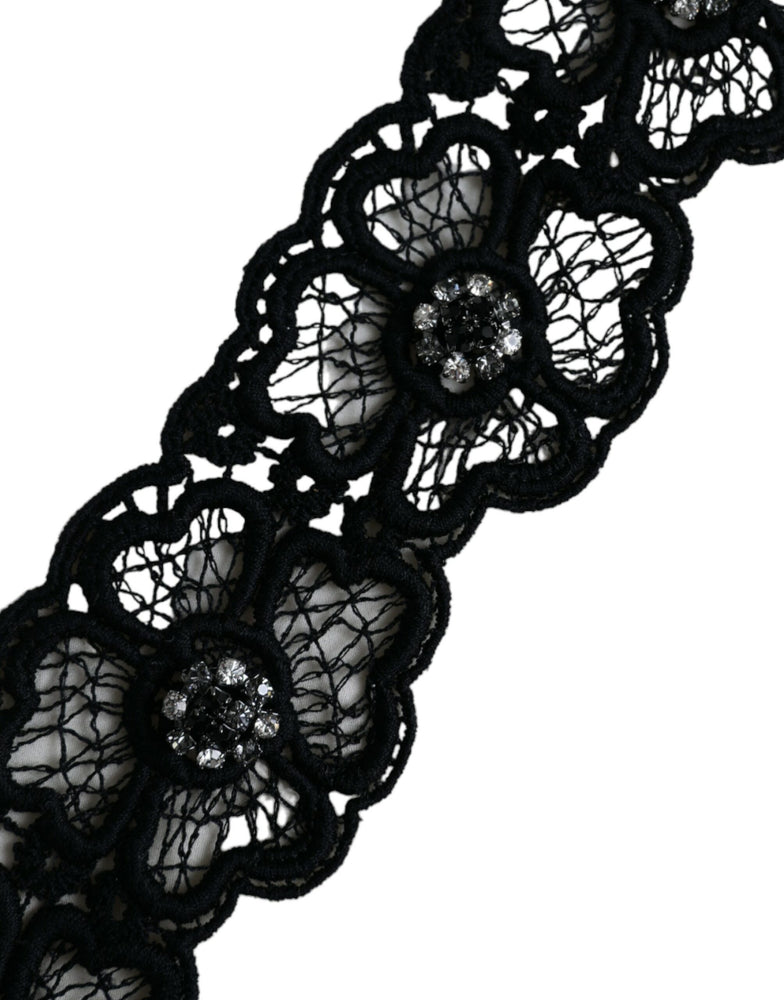 Dolce & Gabbana Off White Silk Lace Trim Short Sleeves Top