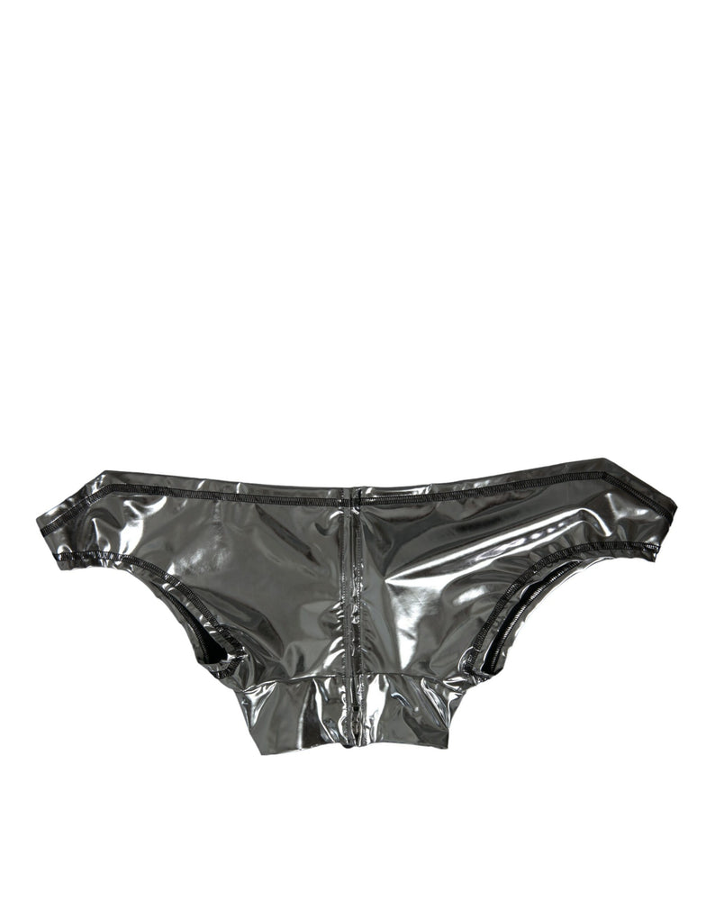 Dolce & Gabbana Silver Polyester Stretch Top