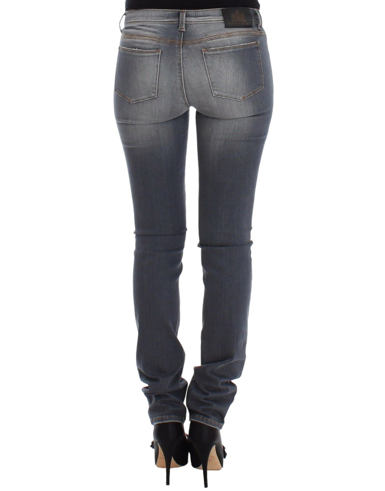Ermanno Scervino Gray Slim Jeans Denim Pants Skinny Leg Stretch