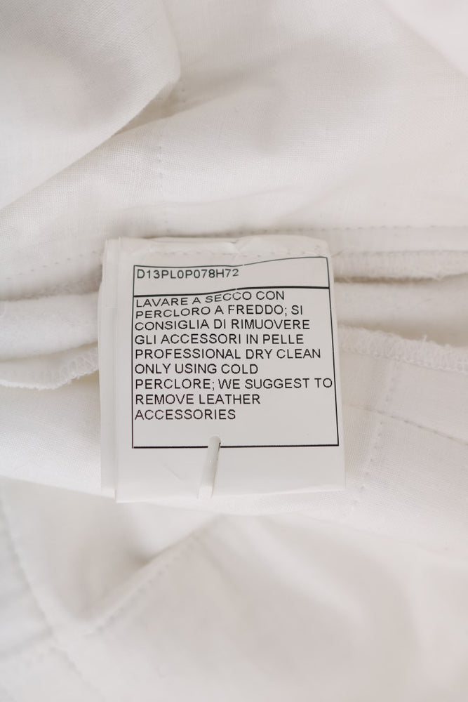 Ermanno Scervino White Cotton Slim Fit Casual Pants