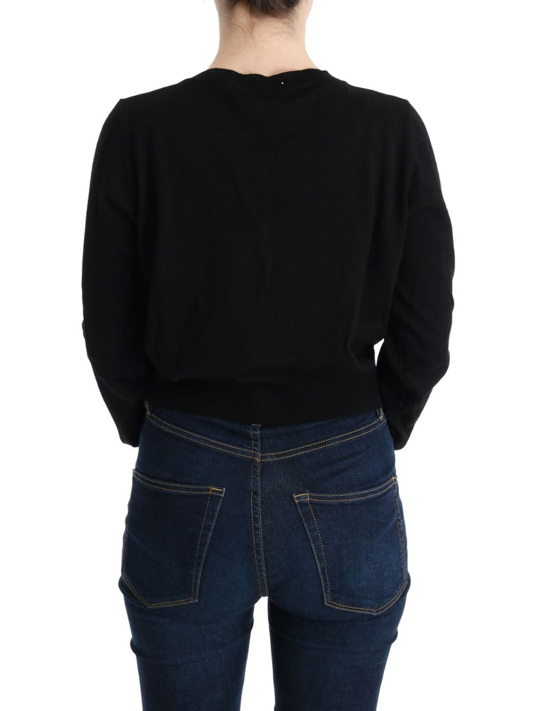 MARGHI LO' Black Wool Blouse Sweater