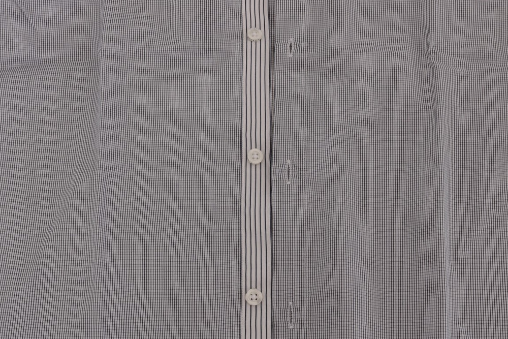 Frankie Morello White Blue Check Casual Cotton Regular Fit Shirt