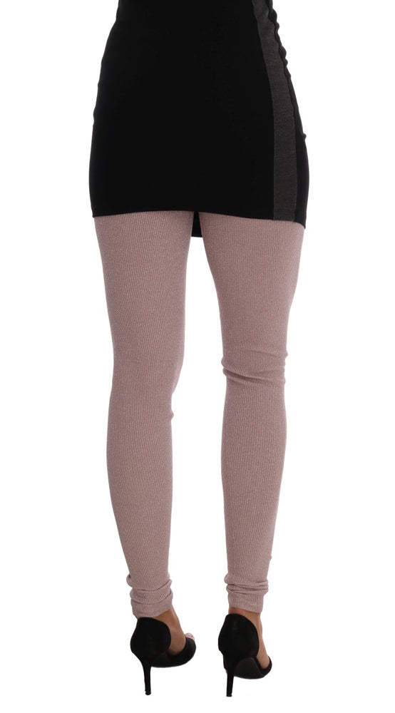 Dolce & Gabbana Pink Stretch Waist Tights Stockings