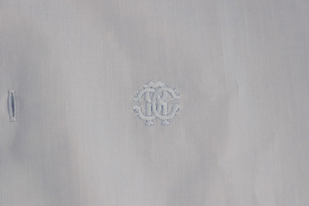 Cavalli Light Blue Cotton Slim Fit Dress Shirt