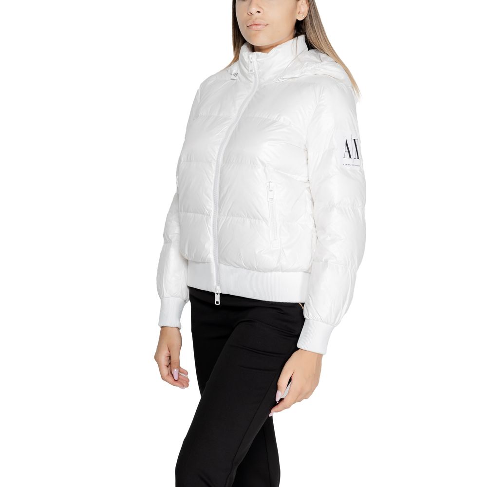 Armani Exchange White Polyamide Coat