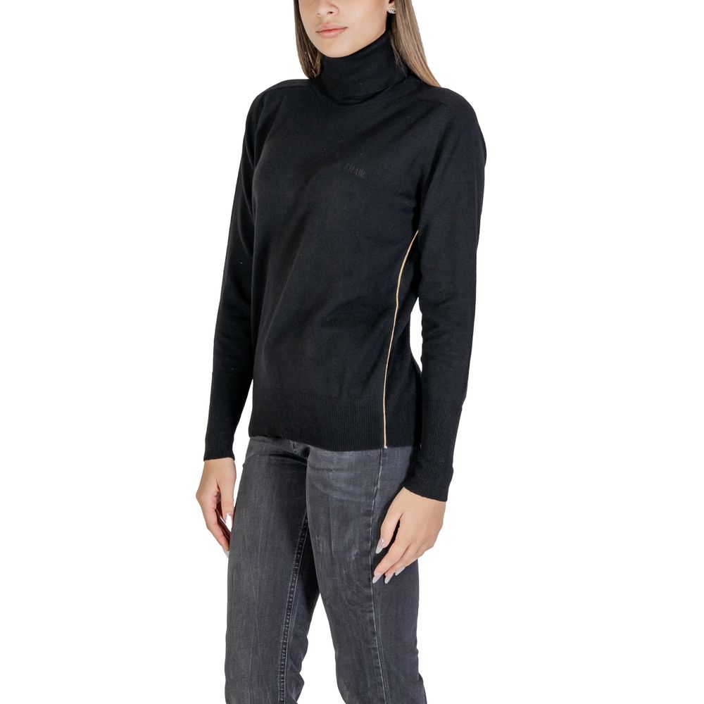 Alviero Martini Prima Classe Black Viscose Turtleneck