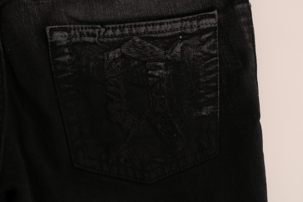 John Galliano Gray Wash Cotton Stretch Regular Fit Jeans