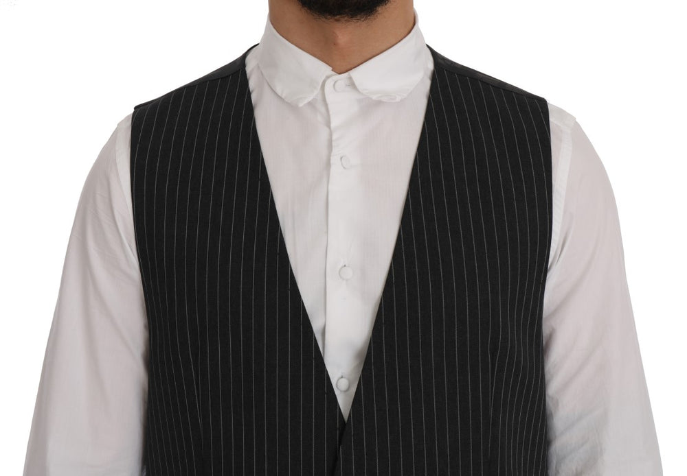 Dolce & Gabbana Gray Wool Stretch Vest