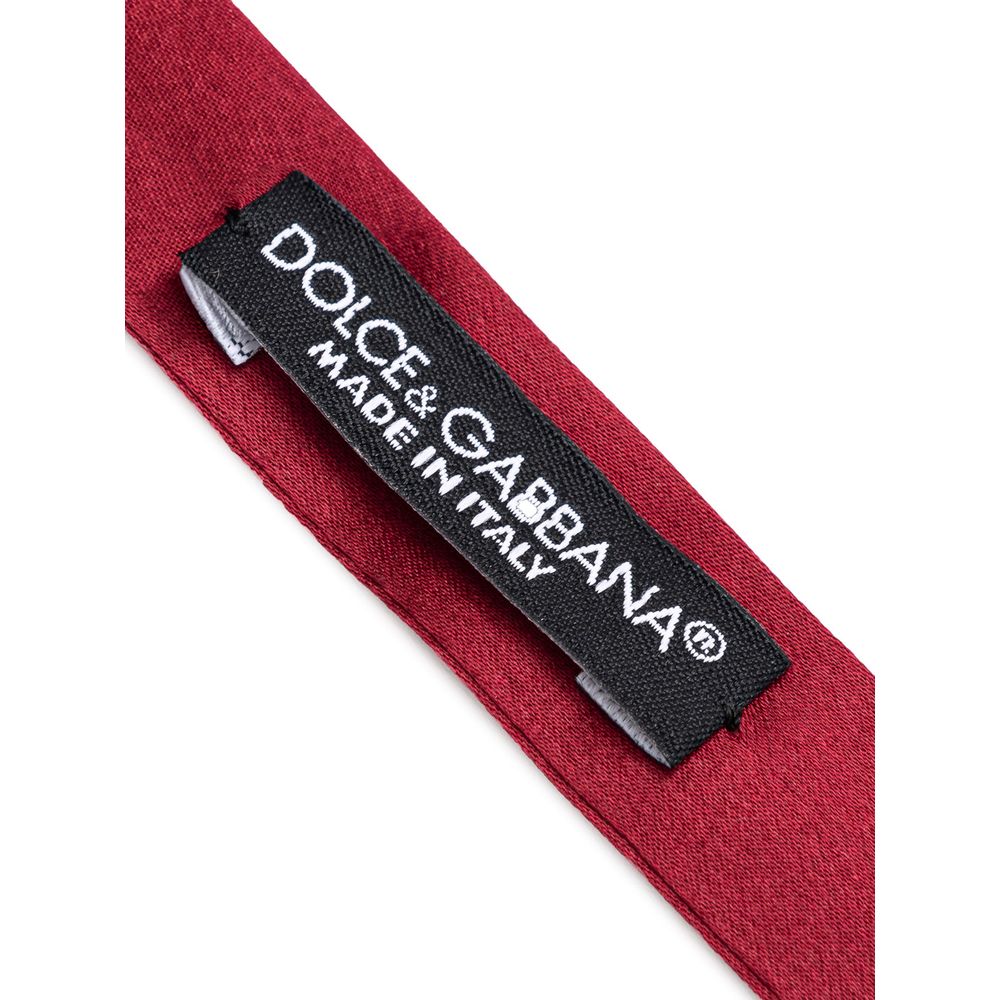 Dolce & Gabbana Red Silk Bowtie