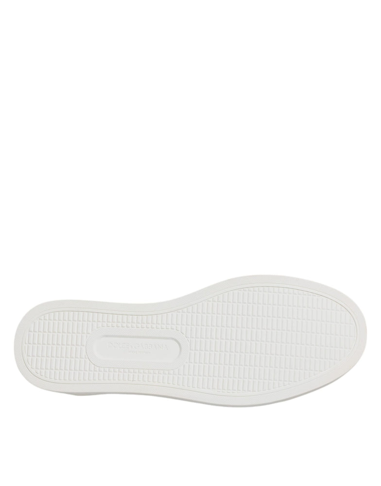 Dolce & Gabbana Brown Calfskin Fur Leopard Sneakers Shoes