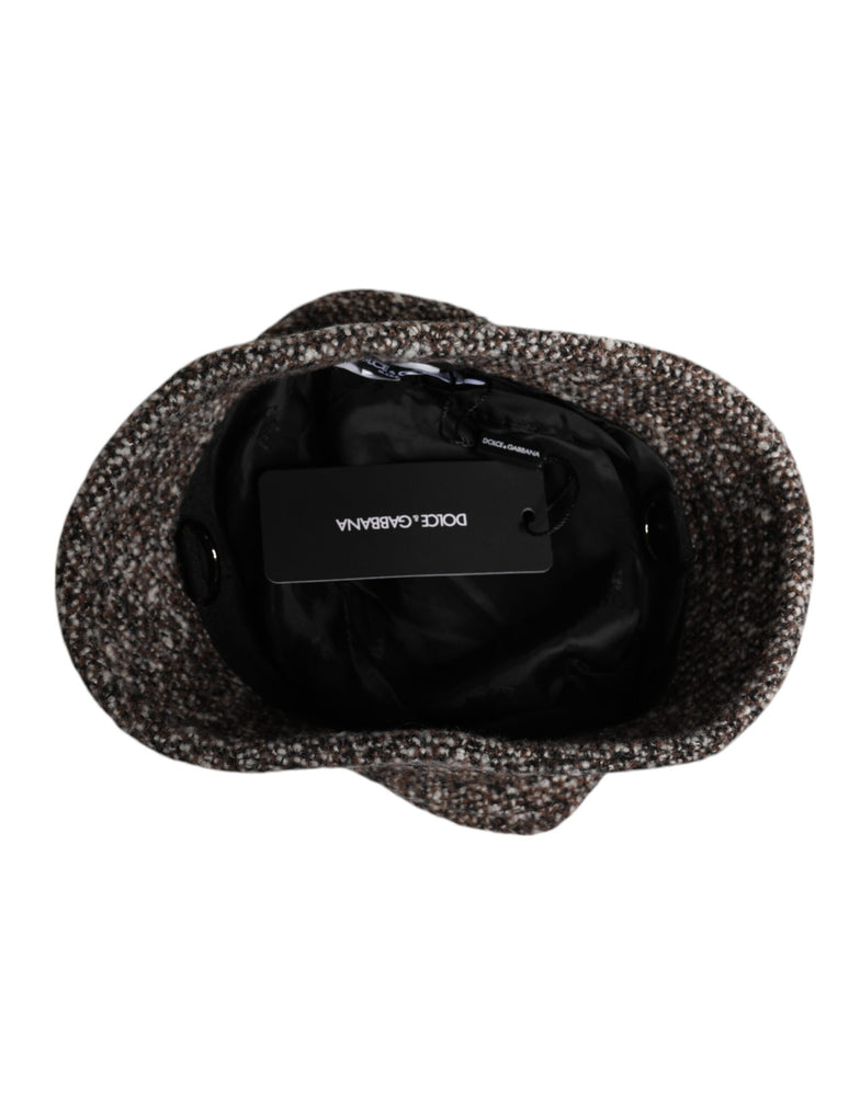 Dolce & Gabbana Brown Alpaca Wool Woven Bucket Hat