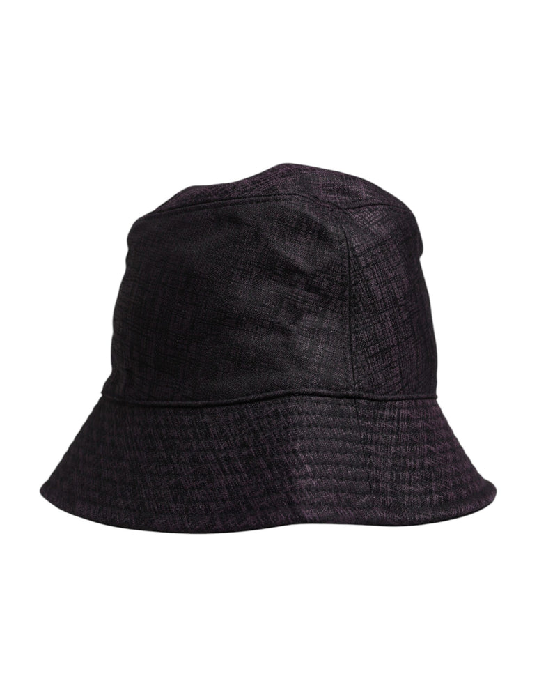 Dolce & Gabbana Black Wide Brim Nylon Bucket Hat