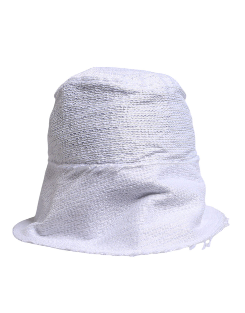 Dolce & Gabbana White Polyester Wide Brim Bucket Hat