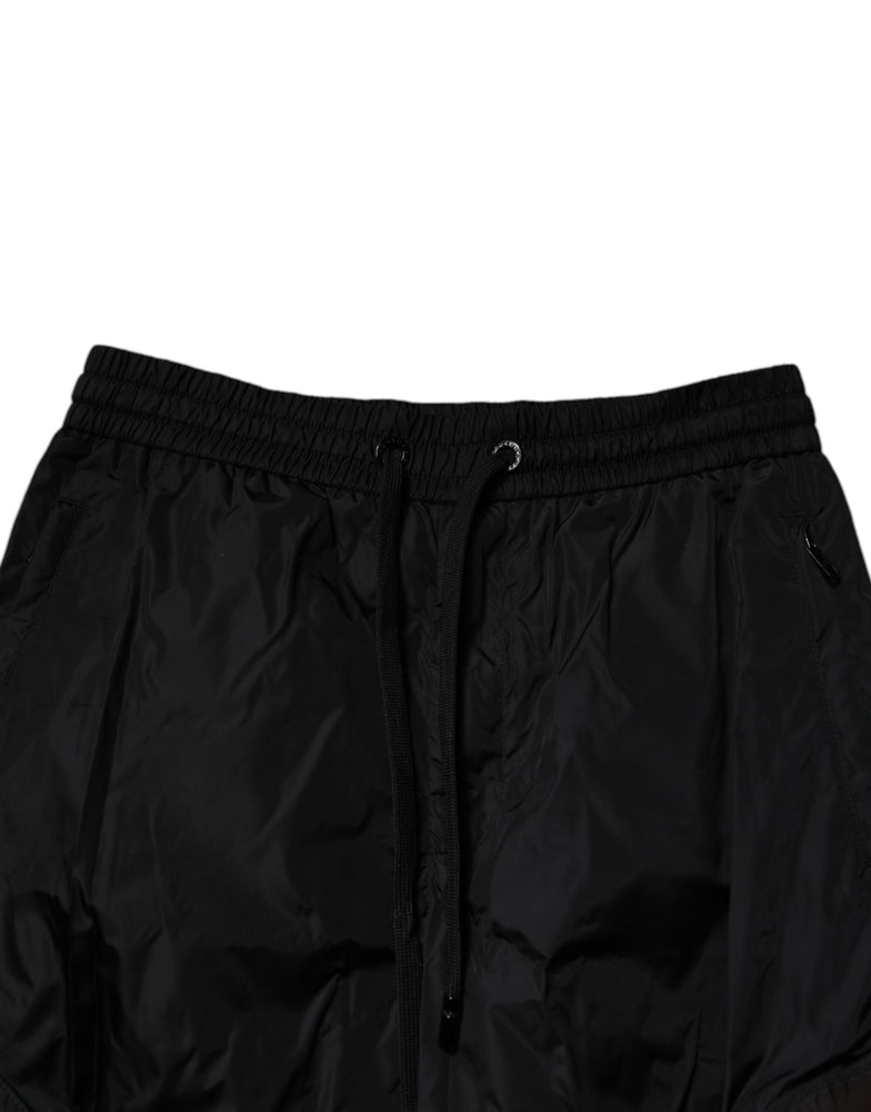 Dolce & Gabbana Black Nylon Cargo Jogger Men Sweatpants Pants