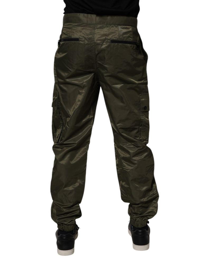 Dolce & Gabbana Dark Green Nylon Cargo Pants